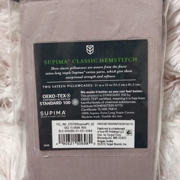 Orchid Fantasy Purple Sateen Pillowcase Set - Picture 3 of 4